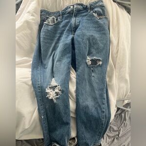 Abercrombie and fitch curve love high rise mom jeans